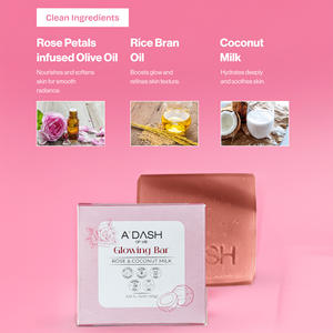 Jabón de Leche de Coco con Rosa, Iluminador Natural de la Piel, Limpiador Floral Hidratante, Hidratación Suave como Pétalos, Artesanal - Product Image 4