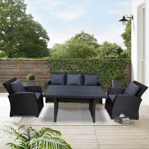 Precio de Fábrica, Colección Wicker PHU LINH, Moderno Juego de Sofás de Mimbre para Exteriores de 5 Plazas, 4 Piezas, Muebles para Restaurante, Comercial - Product Image 4