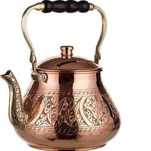 Authentic Turkish Coffee Pot Copper Brass Handmade Ottoman Style <b>Small</b> Coffee Kettle Traditional Home Coffee Brewer - Product Image 1