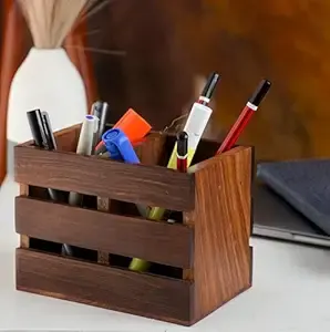 ที่วางเครื่องเขียนงานฝีมือไม้แกะสลักลายราชสถาน งานฝีมืออินเดียแท้ สไตล์อินเดีย ติดอันดับยอดนิยม - Product Image 5