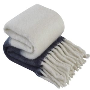 Hot Selling Mohair Acrylic <b>Knitted</b> <b>Throw</b> <b>Blanket</b> Lightweight and Soft Cozy Decorative Woven <b>Blanket</b> - Product Image 4