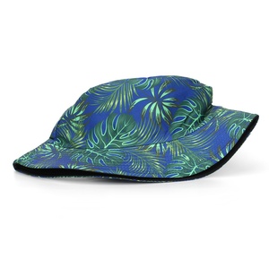 Tropical <b>Leaf</b> Print Bucket Hat Unisex Pink Green Polyester Casual Summer Beach Adult Poplin Digital Printing - Product Image 3