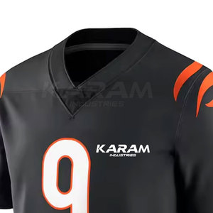 เสื้อฟุตบอลอเมริกันคุณภาพสูง ราคาสมเหตุสมผล แขนสั้น ปรับแต่งได้ แห้งเร็ว ระบายอากาศดี ผลิตในปากีสถาน - Product Image 4
