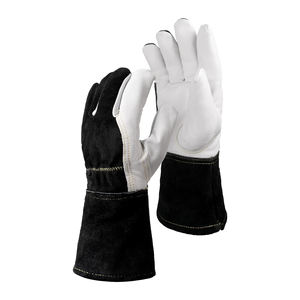 Gants de soudage TIG en cuir de chèvre de qualité supérieure, résistants à la chaleur, légers, à croûte naturelle, avec pouce Keystone - Product Image 1