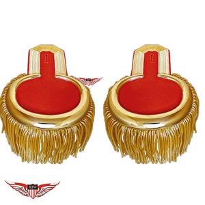 Epaulettes de Hombro Personalizables KEW, Bordadas en Metal Dorado con Flecos, Diseño Vintage de Lujo, Ecológicas - Product Image 1