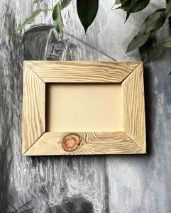 Natural Wood Grain Photo <b>Frame</b> Solid Timber Picture Holder Desktop Art Display Handmade Wooden Portrait <b>Frame</b> Home Wall Decor - Product Image 1