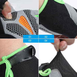 Gant de vélo de route demi-doigt antichoc respirant pour hommes et femmes équipement de vélo gants de cyclisme pour hommes à vendre à bas prix - Product Image 2