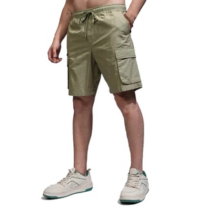 Pantalones cortos cargo de algodón 100% para hombre, diseño multibolsillo a la moda con cierre de cordón, cintura media, transpirables, impermeables - Product Image 2