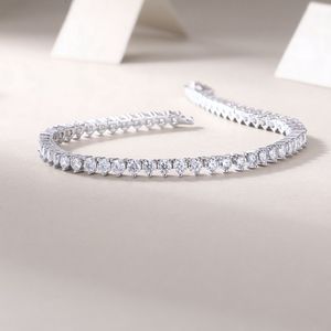 Bracciale di Moda Mark-Stylish con Diamanti Moissanite da 0,1 Carati in Argento Sterling S925 Placcato Platino - Product Image 2