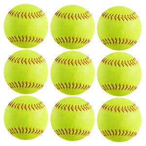 Ballons de softball en gros de 11 et 12 pouces en cuir synthétique PVC et noyau en liège PU pour l'entraînement au softball adulte - Product Image 1