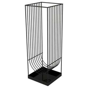 Black Steel Umbrella Stand Frame Structure One-Sided Capacity Freestanding Home Decoration Metal Handicraft Umbrella Stand - Product Image 1