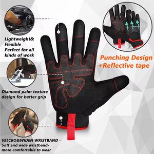 Guantes Mecánicos Profesionales Hechos con Tela Transpirable y Ajuste Seguro - Product Image 2