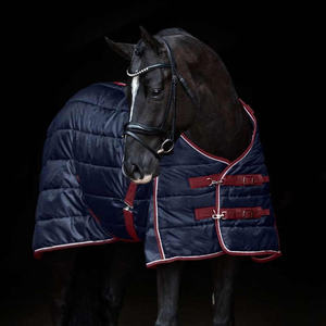 Couverture imperméable pour cheval en tissu Oxford 600D avec doublure en polaire polyester, attaches réglables, design léger, utilisation toutes saisons - Product Image 6
