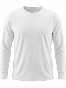 Men's Neck Short Sleeve Solid Green Cotton Jersey Casual T-Shirt Regular Fit Breathable Knitted Fabric 180g Eco-Friendly Digital - Product Image 3