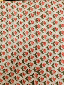 Tela de Algodón Ligera y Transpirable, Tejida en Tricot, con Estampado a Mano, Diseño Mugal Butta, para Vestidos de Niñas y Mujeres, Ideal para Regalo - Product Image 6