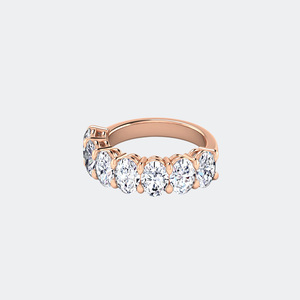 5.25CTW Oval Cut Prong Set Seven Stone Band <b>Ring</b> - Product Image 6