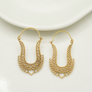 Pendientes de Aro Bohemios, Chapados en Oro, de Latón, con Diseño de Ondas en Tono Plateado y Dorado, Joyería de Moda Unisex - Product Image 4