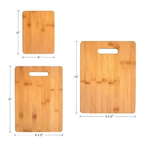 Ensemble de planches à découper en bambou bio, 3 planches écologiques, non toxiques, durables, avec poignée, pour la cuisine, la viande, les légumes, vente en gros - Product Image 6