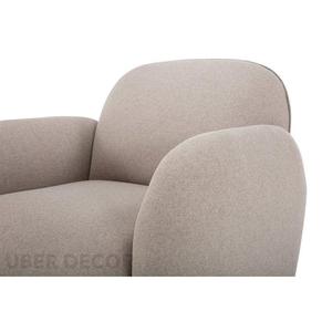 Varina เก้าอี้360หมุนได้แบบโค้งที่ทันสมัยพร้อมเบาะนั่งแบบลึกและเบาะนุ่มสำหรับห้องนั่งเล่น - Product Image 3