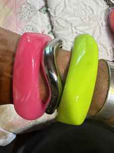 Brazalete de acetato con ondas cuadradas para mujer, pulsera de resina acrílica, accesorio geométrico ancho y voluminoso para el brazo, adornos para la muñeca - Product Image 5