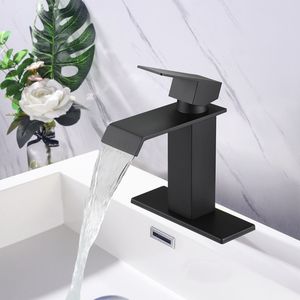 Grifo de lavabo monomando con caño en cascada para baño - Product Image 4