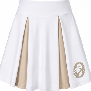 Jupe de cheerleading plissée Champagne, bas de tenue de performance athlétique, vêtement de sport pour entraînement et compétition d'équipe - Product Image 1