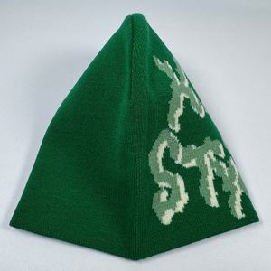 Nuevo Gorro de Invierno Clásico Unisex, Colorido, Cálido, Tejido, Sin Puño, con Logotipo Jacquard Personalizado, Gorros Verdes - Product Image 4