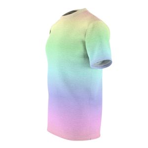 เสื้อยืดผู้ชายสีพาสเทลไล่เฉดสีรุ้ง แขนสั้น คอกลม ลำลอง ผ้าถัก คอโอ สีพื้น เสื้อยืดฤดูร้อน - Product Image 2