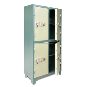 Coffre-fort en acier de sécurité HSS K4 bleu pour la maison avec serrure à clé et construction en acier inoxydable - Product Image 3