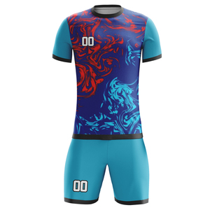 เสื้อฟุตบอลสั่งทำพิเศษลดราคา เนื้อผ้าระบายอากาศได้ดี ชุดกีฬาสำหรับทุกเพศ เหมาะสำหรับการฝึกซ้อม  รับสกรีนโลโก้ ผลิตจากโพลีเอสเตอร์ 100% สำหรับผู้ชาย - Product Image 5