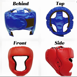 อุปกรณ์ป้องกันศีรษะสำหรับชกมวย MMA และมวยไทย ปรับได้ ผลิตจากวัสดุ PU เหมาะสำหรับผู้เริ่มต้นและเยาวชน  พร้อมหน้ากากป้องกันใบหน้า - Product Image 2
