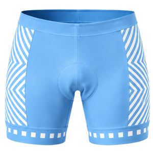 Sky Blue White Padded <b>Cycling</b> <b>Shorts</b> Custom Breathable Quick Dry Stretch Bicycle Road Racing Riding Training Sportswear Bottoms - Product Image 1