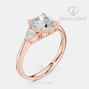 Élégante bague en or blanc 14 carats avec diamant de laboratoire taille coussin de 2,00 carats, certifiée IGI, couleur F+, clarté VS+, bijoux de fiançailles et de mariage - Product Image 4