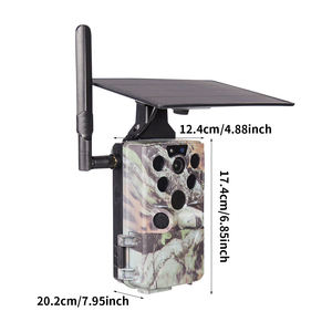 Caméra solaire professionnelle 4G pour extérieur, 7800mAh, vidéo 2.7K, mise au point fixe, grand angle 120°, détection de mouvement PIR, vision nocturne pour la chasse - Product Image 6