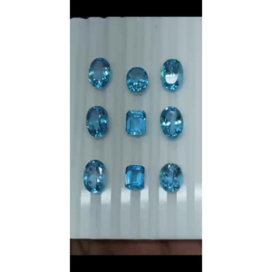 Premium Quality Wholesale Loose Gemstone Polished Cabochon Natural BLUE TOPAZ Gems Healing Stones For Jewelry Making - Product Image 1