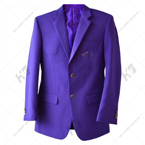 Blazer Morado Estilo Zeta NEIL ALLYN para Negocios y Oficina, Corte Entallado, Casual de Negocios, Un Botón, Venta al Por Mayor - Product Image 1