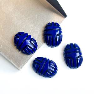 Cuentas de Piedra Natural de Lapislázuli Talladas a Mano de Alta Calidad, Escarabajo de 12MM, Abalorios y Figuritas para Fabricación de Joyas al por Mayor - Product Image 5