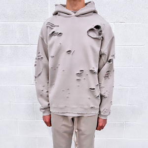 เสื้อฮู้ดดี้ผ้าฝ้ายวินเทจแบบทำสีซีดสไตล์สตรีทแวร์ ปักลาย พิมพ์ลาย ผลิตตามสั่ง พร้อมโลโก้แบบกำหนดเองสำหรับผู้ชาย - Product Image 2