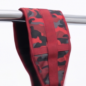 Red Camo Adjustable Abdominal Sling Straps with Double <b>Ring</b> Closure for Weight Lifting Training Non-Slip Support Abdominal Sling - Product Image 4