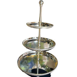 Antique Design <b>3</b> <b>Tier</b> Silver Plated Metal <b>Cake</b> <b>Stand</b> For Wedding Party Dessert Display And Home Decor <b>Cake</b> <b>Stand</b> On Sale Price - Product Image 1