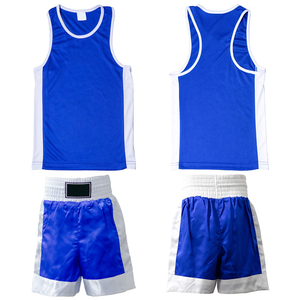 Tenues de boxe professionnelles pour adultes, légères, extensibles, à séchage rapide, en polyester et coton, personnalisables à l'avant - Product Image 1
