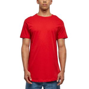 T-shirt rouge à manches courtes pour homme, col rond, coupe classique, couleur unie, jersey de coton, tee-shirt basique - Product Image 1