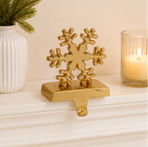 Wholesale Luxury Gold Snowflake <b>Stocking</b> <b>Holder</b> Heavy Duty Metal Mantel Hanger Hook For Christmas Fireplace Decorations Ornament - Product Image 6