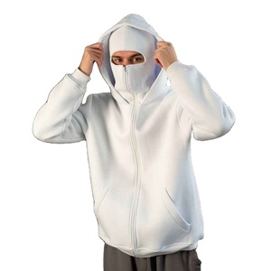 Sudadera con capucha y máscara facial diseñada para el clima frío que ofrece calidez, comodidad y una apariencia casual moderna y única. - Product Image 3