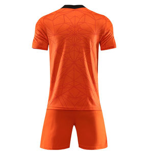 Maillots de football unisexes personnalisés faits à la main, grandes tailles, tissu respirant d'été, manches courtes, uniformes de football personnalisables - Product Image 2