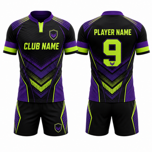 Camiseta de Fútbol MEGAMAPLE con Nombre del Club, Unisex, Sin Mangas, Cuello en V, para Adultos, Verde, Blanco y Dorado, Impresión por Transferencia de Calor, Transpirable, de Poliéster - Product Image 1