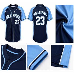 Maillot de baseball personnalisé pour hommes en tissu polyester respirant et impression par sublimation pour vêtements de sport d'équipe - Product Image 6