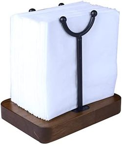 Prime Quality Eco-Friendly Luxury Wooden & Stainless Steel <b>Tissue</b> Stand & Napkin <b>Holder</b> for Home Hotel Restaurant Table Decor - Product Image 1