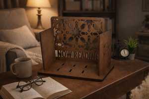 Wooden <b>Bookends</b> With Intricate Carved Design Rustic Style Traditional <b>Bookends</b> Handcrafted Wood Decorative Shelf Support - Product Image 6