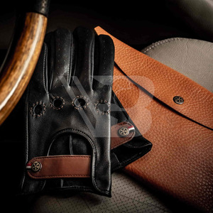 Nouvel Arrivage Gants de Conduite Vintage Personnalisables Durables en Cuir Plein Doigt Écologiques Tactiles pour Sécurité, Travail, Voyage et Sport - Product Image 3